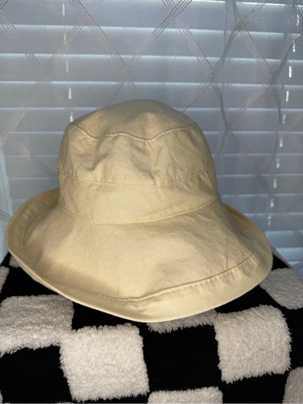 Scala Collezione Khaki Canvas Bucket Sun Hat with Adjustable Drawstring